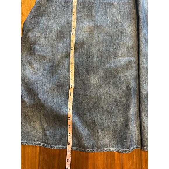 J. Jill Indigo Cotton Long Sleeve Flowy Shirt Dress, Lagenlook, size Small - Picture 8 of 9